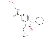 1-cyclohexyl-3-(cyclopropylmethyl)-N-(2-hydroxyethyl)-2-oxo-2,3-dihydro-1H-benzimidazole-5-carboxamide