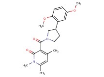 3-{[3-(2,5-dimethoxyphenyl)-1-pyrrolidinyl]carbonyl}-1,4,6-trimethyl-2(1H)-pyridinone
