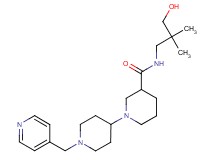 N-(3-hydroxy-2,2-dimethylpropyl)-1'-(pyridin-4-ylmethyl)-1,4'-bipiperidine-3-carboxamide