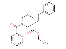 ethyl 3-(2-phenylethyl)-1-(2-pyrazinylcarbonyl)-3-piperidinecarboxylate