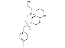 ethyl (4aS*,8aR*)-6-[(4-fluorobenzyl)sulfonyl]octahydro-1,6-naphthyridine-4a(2H)-carboxylate