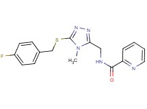 N-({5-[(4-fluorobenzyl)thio]-4-methyl-4H-1,2,4-triazol-3-yl}methyl)-2-pyridinecarboxamide