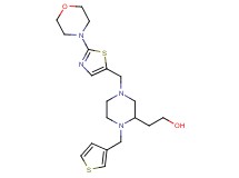 2-[4-{[2-(4-morpholinyl)-1,3-thiazol-5-yl]methyl}-1-(3-thienylmethyl)-2-piperazinyl]ethanol