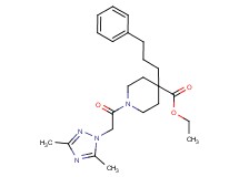 ethyl 1-[(3,5-dimethyl-1H-1,2,4-triazol-1-yl)acetyl]-4-(3-phenylpropyl)-4-piperidinecarboxylate