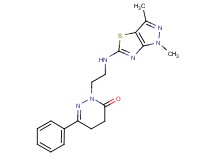 2-{2-[(1,3-dimethyl-1H-pyrazolo[3,4-d][1,3]thiazol-5-yl)amino]ethyl}-6-phenyl-4,5-dihydropyridazin-3(2H)-one
