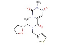 1,3-dimethyl-2,6-dioxo-N-(tetrahydro-2-furanylmethyl)-N-(3-thienylmethyl)-1,2,3,6-tetrahydro-4-pyrimidinecarboxamide