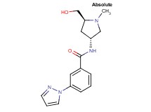 N-[(3R,5S)-5-(hydroxymethyl)-1-methylpyrrolidin-3-yl]-3-(1H-pyrazol-1-yl)benzamide