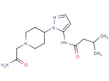 N-{1-[1-(2-amino-2-oxoethyl)piperidin-4-yl]-1H-pyrazol-5-yl}-3-methylbutanamide