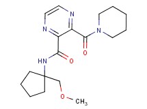 N-[1-(methoxymethyl)cyclopentyl]-3-(piperidin-1-ylcarbonyl)pyrazine-2-carboxamide