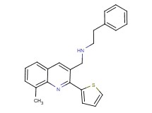 N-{[8-methyl-2-(2-thienyl)-3-quinolinyl]methyl}-2-phenylethanamine