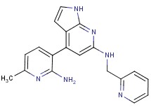 4-(2-amino-6-methylpyridin-3-yl)-N-(pyridin-2-ylmethyl)-1H-pyrrolo[2,3-b]pyridin-6-amine