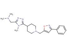 N,N-dimethyl-1-(4-methyl-5-{1-[(3-phenylisoxazol-5-yl)methyl]piperidin-4-yl}-4H-1,2,4-triazol-3-yl)methanamine