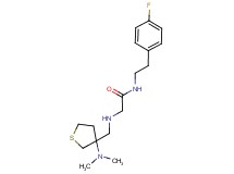 2-({[3-(dimethylamino)tetrahydro-3-thienyl]methyl}amino)-N-[2-(4-fluorophenyl)ethyl]acetamide