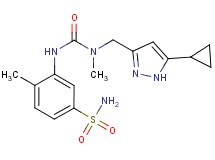 3-({[[(5-cyclopropyl-1H-pyrazol-3-yl)methyl](methyl)amino]carbonyl}amino)-4-methylbenzenesulfonamide
