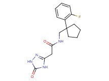 N-{[1-(2-fluorophenyl)cyclopentyl]methyl}-2-(5-oxo-4,5-dihydro-1H-1,2,4-triazol-3-yl)acetamide