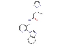 N-{[2-(1H-benzimidazol-1-yl)pyridin-3-yl]methyl}-3-(1H-pyrazol-1-yl)butanamide