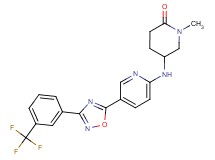 1-methyl-5-[(5-{3-[3-(trifluoromethyl)phenyl]-1,2,4-oxadiazol-5-yl}pyridin-2-yl)amino]piperidin-2-one