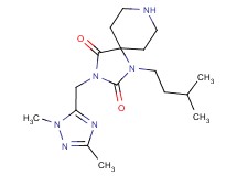 3-[(1,3-dimethyl-1H-1,2,4-triazol-5-yl)methyl]-1-(3-methylbutyl)-1,3,8-triazaspiro[4.5]decane-2,4-dione hydrochloride