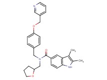 2,3-dimethyl-N-[4-(3-pyridinylmethoxy)benzyl]-N-(tetrahydro-2-furanylmethyl)-1H-indole-5-carboxamide