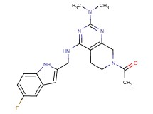 7-acetyl-N~4~-[(5-fluoro-1H-indol-2-yl)methyl]-N~2~,N~2~-dimethyl-5,6,7,8-tetrahydropyrido[3,4-d]pyrimidine-2,4-diamine