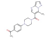 1-(4-{4-[(7-methylpyrazolo[1,5-a]pyrimidin-6-yl)carbonyl]piperazin-1-yl}phenyl)ethanone