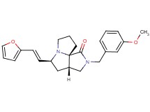 (3aS*,5S*,9aS*)-5-[(E)-2-(2-furyl)vinyl]-2-(3-methoxybenzyl)hexahydro-7H-pyrrolo[3,4-g]pyrrolizin-1(2H)-one
