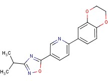 2-(2,3-dihydro-1,4-benzodioxin-6-yl)-5-(3-isopropyl-1,2,4-oxadiazol-5-yl)pyridine