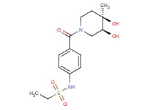 N-(4-{[(3S*,4R*)-3,4-dihydroxy-4-methylpiperidin-1-yl]carbonyl}phenyl)ethanesulfonamide