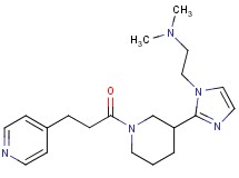 N,N-dimethyl-2-(2-{1-[3-(4-pyridinyl)propanoyl]-3-piperidinyl}-1H-imidazol-1-yl)ethanamine