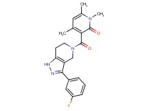3-{[3-(3-fluorophenyl)-1,4,6,7-tetrahydro-5H-pyrazolo[4,3-c]pyridin-5-yl]carbonyl}-1,4,6-trimethylpyridin-2(1H)-one