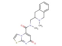 N-methyl-N-[(2-methyl-1,2,3,4-tetrahydro-3-isoquinolinyl)methyl]-7-oxo-7H-[1,3]thiazolo[3,2-a]pyrimidine-5-carboxamide