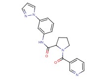 N-[3-(1H-pyrazol-1-yl)phenyl]-1-(3-pyridinylcarbonyl)prolinamide