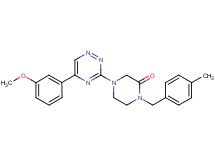 4-[5-(3-methoxyphenyl)-1,2,4-triazin-3-yl]-1-(4-methylbenzyl)-2-piperazinone