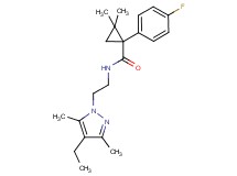 N-[2-(4-ethyl-3,5-dimethyl-1H-pyrazol-1-yl)ethyl]-1-(4-fluorophenyl)-2,2-dimethylcyclopropanecarboxamide