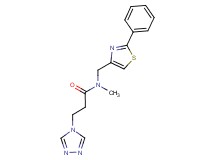 N-methyl-N-[(2-phenyl-1,3-thiazol-4-yl)methyl]-3-(4H-1,2,4-triazol-4-yl)propanamide