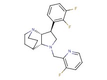 (2R*,3S*,6R*)-3-(2,3-difluorophenyl)-5-[(3-fluoro-2-pyridinyl)methyl]-1,5-diazatricyclo[5.2.2.0~2,6~]undecane