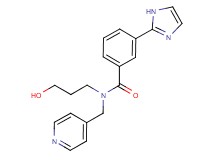 N-(3-hydroxypropyl)-3-(1H-imidazol-2-yl)-N-(pyridin-4-ylmethyl)benzamide