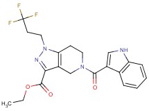 ethyl 5-(1H-indol-3-ylcarbonyl)-1-(3,3,3-trifluoropropyl)-4,5,6,7-tetrahydro-1H-pyrazolo[4,3-c]pyridine-3-carboxylate