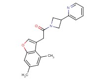 2-{1-[(4,6-dimethyl-1-benzofuran-3-yl)acetyl]-3-azetidinyl}pyridine