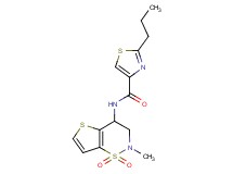 N-(2-methyl-1,1-dioxido-3,4-dihydro-2H-thieno[2,3-e][1,2]thiazin-4-yl)-2-propyl-1,3-thiazole-4-carboxamide