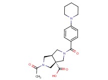 (3aS*,6aS*)-2-acetyl-5-(4-piperidin-1-ylbenzoyl)hexahydropyrrolo[3,4-c]pyrrole-3a(1H)-carboxylic acid
