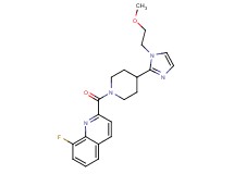 8-fluoro-2-({4-[1-(2-methoxyethyl)-1H-imidazol-2-yl]piperidin-1-yl}carbonyl)quinoline