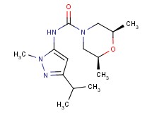 (2R*,6S*)-N-(3-isopropyl-1-methyl-1H-pyrazol-5-yl)-2,6-dimethylmorpholine-4-carboxamide