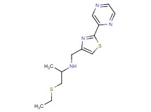 1-(ethylthio)-N-[(2-pyrazin-2-yl-1,3-thiazol-4-yl)methyl]propan-2-amine