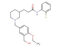 3-{1-[4-ethoxy-3-(hydroxymethyl)benzyl]-3-piperidinyl}-N-(2-fluorophenyl)propanamide