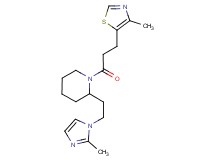 2-[2-(2-methyl-1H-imidazol-1-yl)ethyl]-1-[3-(4-methyl-1,3-thiazol-5-yl)propanoyl]piperidine