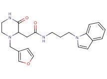 2-[1-(3-furylmethyl)-3-oxo-2-piperazinyl]-N-[3-(1H-indol-1-yl)propyl]acetamide