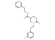1-[2-(3-fluorophenyl)ethyl]-6-oxo-N-[2-(3-pyridinyl)ethyl]-3-piperidinecarboxamide