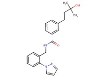 3-(3-hydroxy-3-methylbutyl)-N-[2-(1H-pyrazol-1-yl)benzyl]benzamide