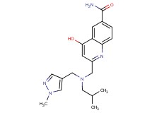 4-hydroxy-2-({isobutyl[(1-methyl-1H-pyrazol-4-yl)methyl]amino}methyl)quinoline-6-carboxamide